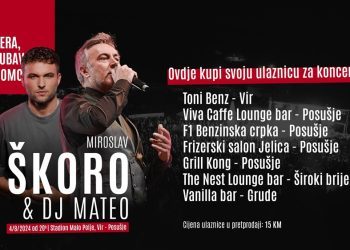 Vir Posušje: Krenula je pretprodaja ulaznica za veliki koncert Miroslava Škore