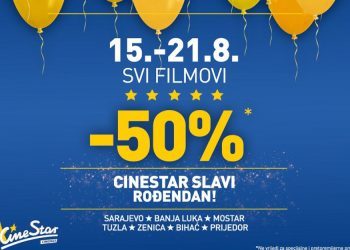 CineStar slavi rođendan – kino ulaznice u pola cijene čak sedam dana!