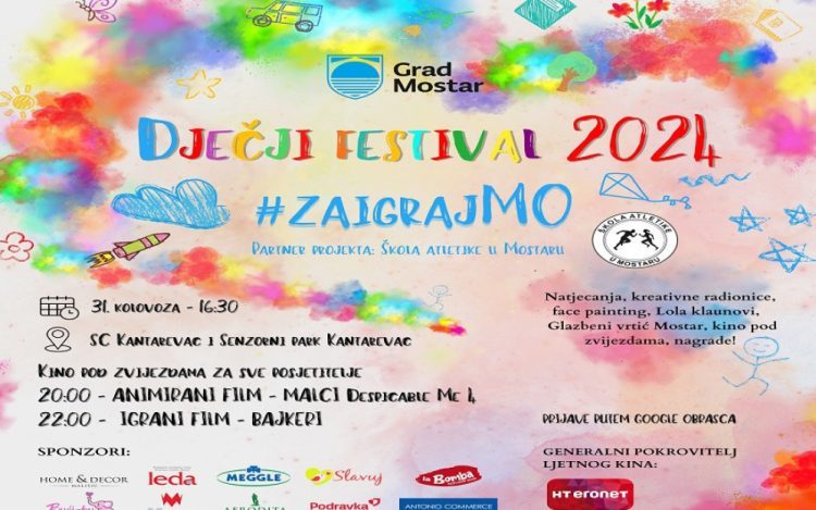 U tijeku prijave za Dječji festival u Mostaru: Natjecanje, sport i zabava pred početak školske godine