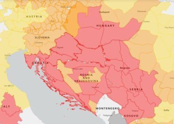 Upozorenje EU meteoalarma: Veći dio BiH u “crvenom” sljedeća dva dana