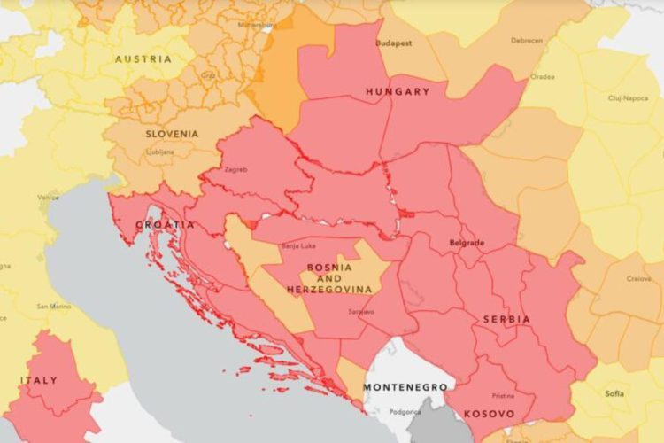 Upozorenje EU meteoalarma: Veći dio BiH u “crvenom” sljedeća dva dana