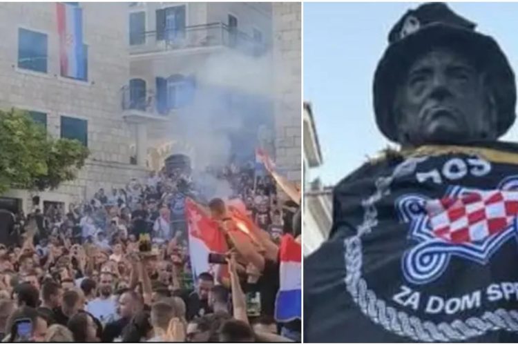 HDZ osudio ustaške simbole u Imotskom pa napao Milanovića: ‘O mahanju jugo-komunističkom zastavom se nije oglašavao’