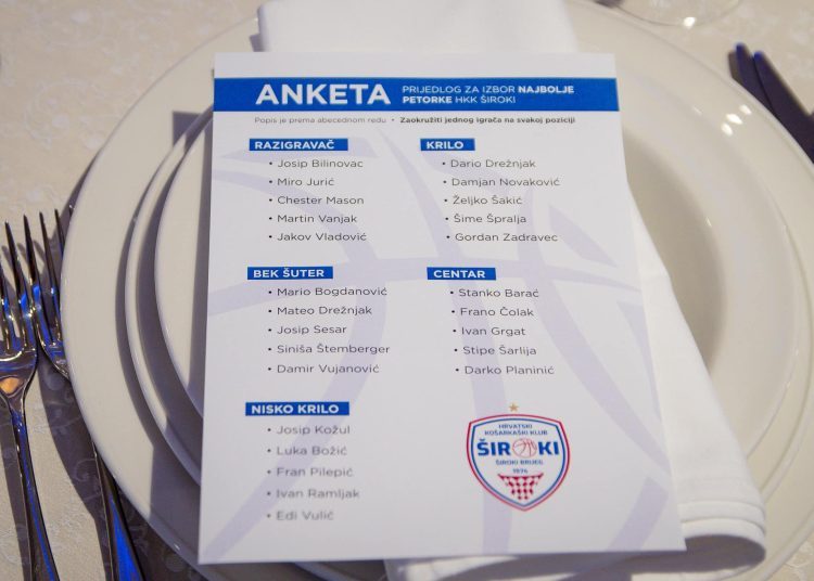 Pogledajte kako je bilo na svečanoj večeri Hrvatskog košarkaškog kluba Široki