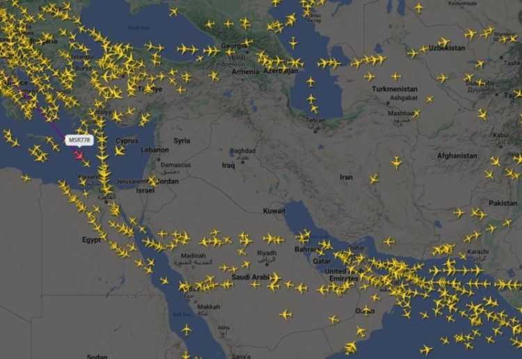 Promjene u rutama zračnih prijevoznika nakon iranskih napada na Izrael
