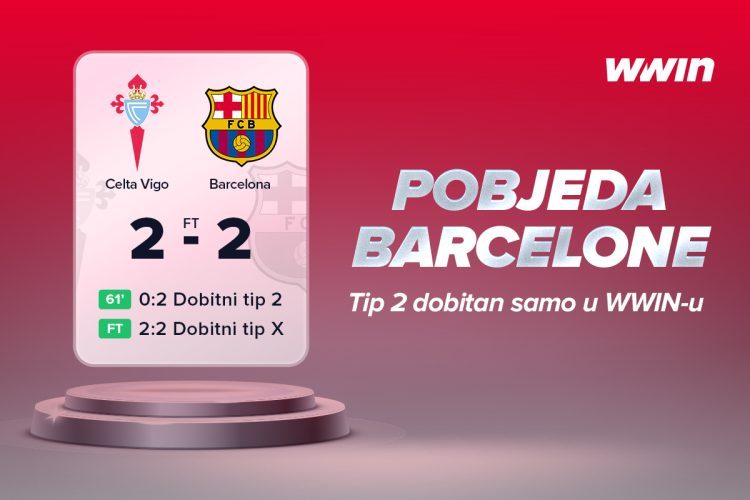 Celta 2-2 Barcelona: WWIN isplatio tikete na pobjedu Barcelone u iznosu od 600.000 KM!