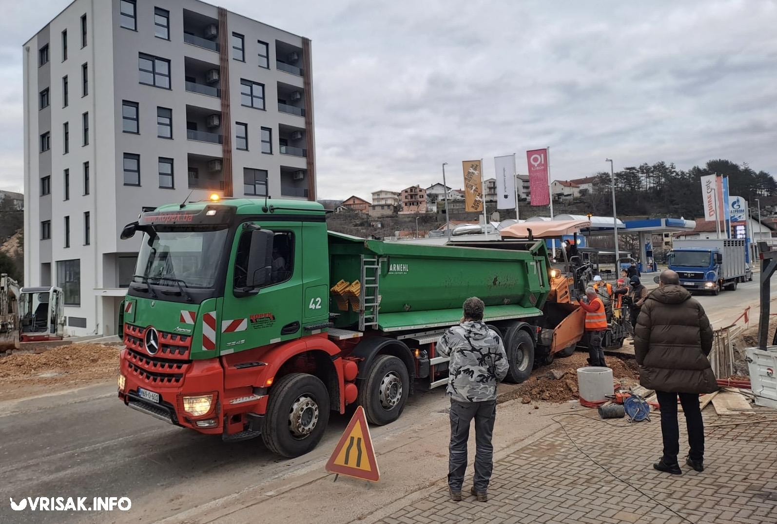 Široki Brijeg: Asfaltirana prokopana magistrala na Trnu (kod Gazproma)