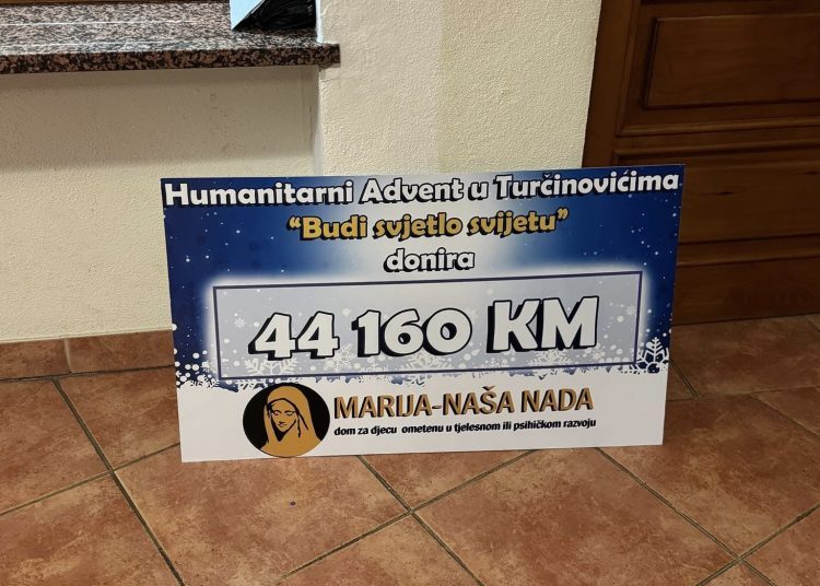 Na humanitarnom Adventu u Turčinovićima prikupljeno 44.160 KM