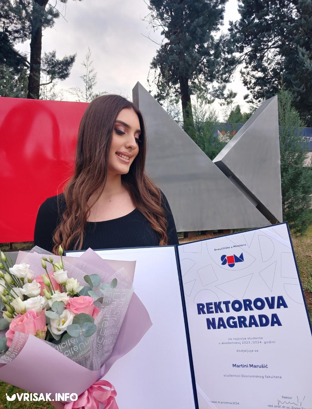 Rektorova nagrada za Martinu Marušić je još jedna u nizu nagrada