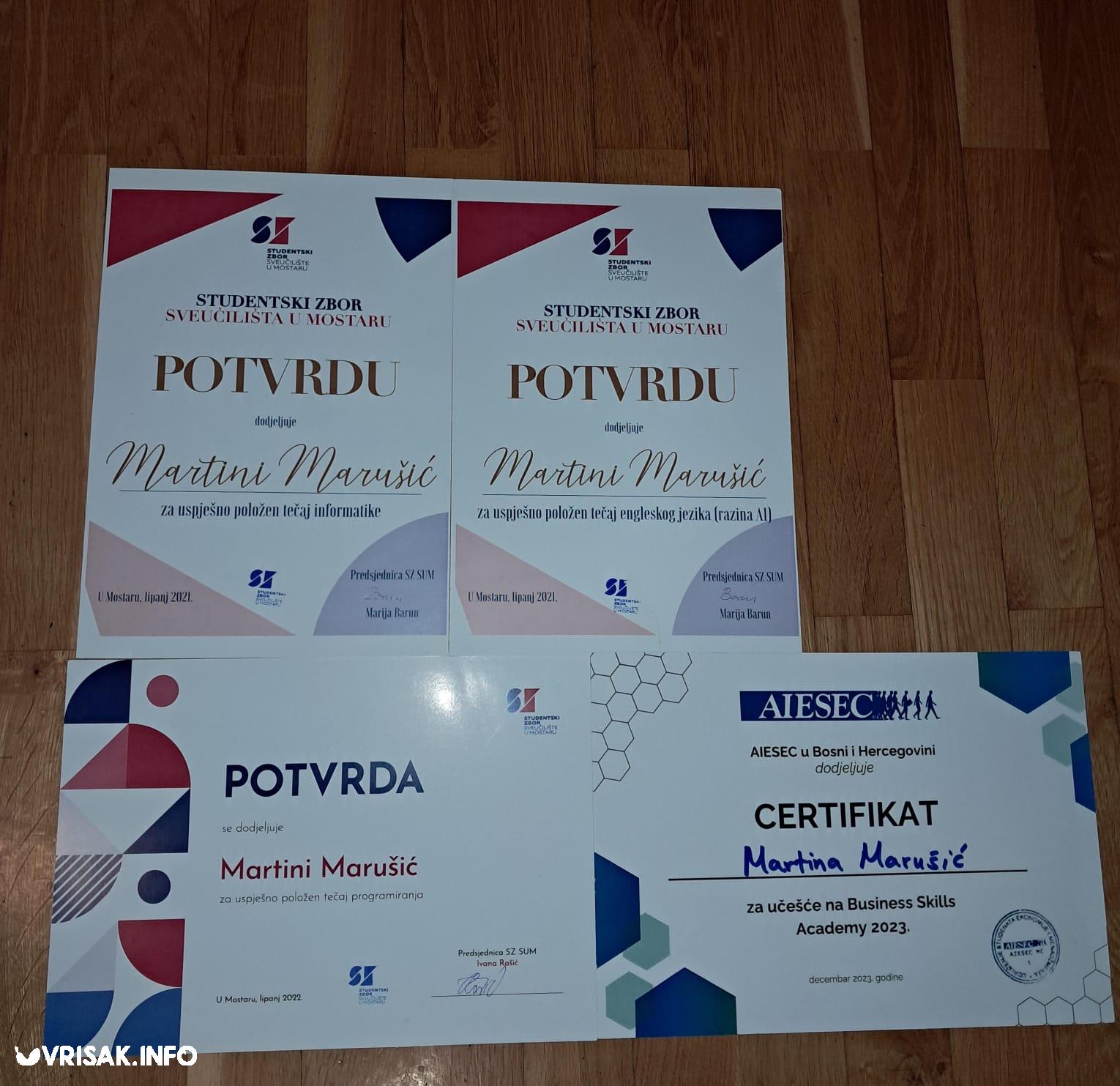 Rektorova nagrada za Martinu Marušić je još jedna u nizu nagrada