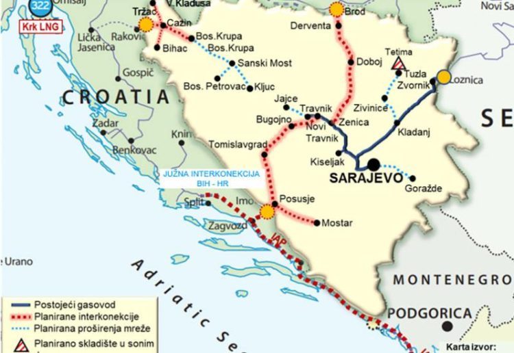 Trojka odbila HDZ-ov prijedlog zakona o Južnoj plinskoj interkonekciji na Vladi Federacije BiH