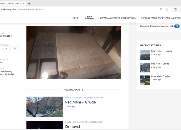 Virtualna promocija kulturne baštine Hercegovine