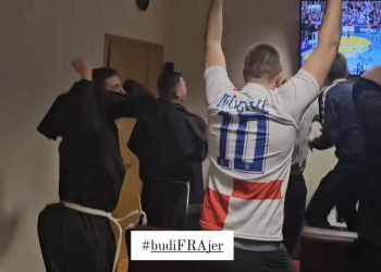 Pogledajte kako su fratri slavili pobjedu Hrvatske
