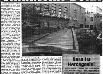 Evo kako se pisalo o buri u Širokom Brijegu 15. siječnja 1995.