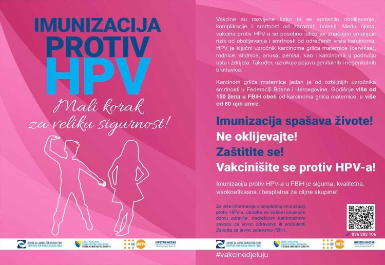 Mostar: Javnozdravstvena akcija o HPV-u ispred Mepas Malla