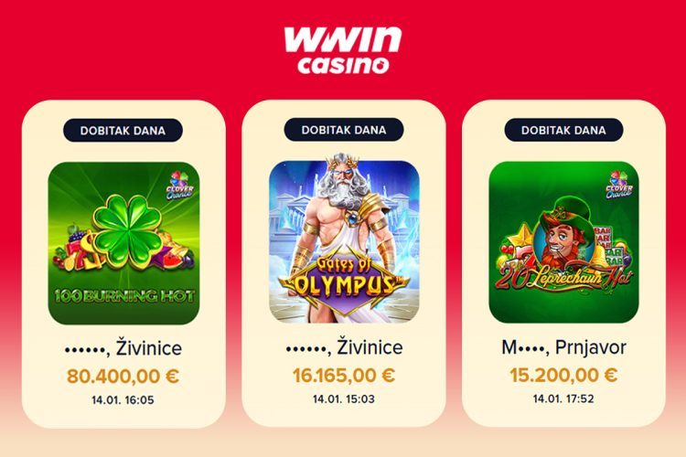 WWin Casino: Priča o Velikom Dobitku – Živinice, 171.850 Eura! Prnjavor, 15.200 Eura!