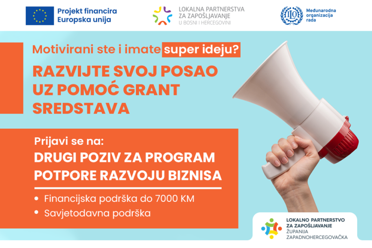ŽZH: Apliciraj za podršku i razvoj malih biznisa u iznosu do 7.000 KM
