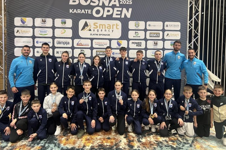 Karate klub Široki Brijeg uspješan na Bosna Open sa 13 medalja te 9 finala