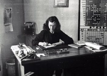 Fotografija iz 1943.: Ured u duhanskoj stanici u Širokom Brijegu