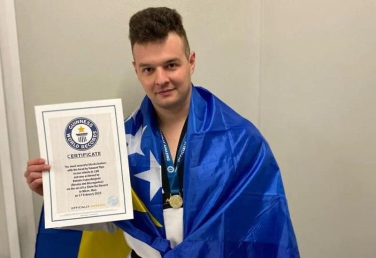 Visočanin ušao u Guinness-ovu knjigu rekorda nakon što je glavom razbio 160 siporex blokova