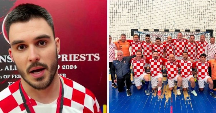 (VIDEO) Hrvatski svećenici ušli u polufinale Europskog prvenstva, pa zapjevali “Ako ne znaš šta je bilo”