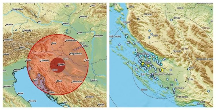 U razmaku od svega nekoliko minuta dva potresa zatresla prvo Zagreb, a onda i Zadar