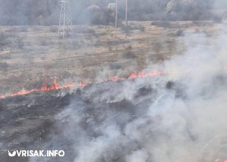 Vatra na zaobilaznoj cesti u Širokom Brijegu