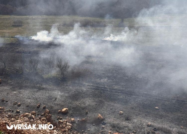 Vatra na zaobilaznoj cesti u Širokom Brijegu