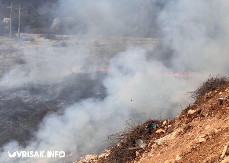 Vatra na zaobilaznoj cesti u Širokom Brijegu