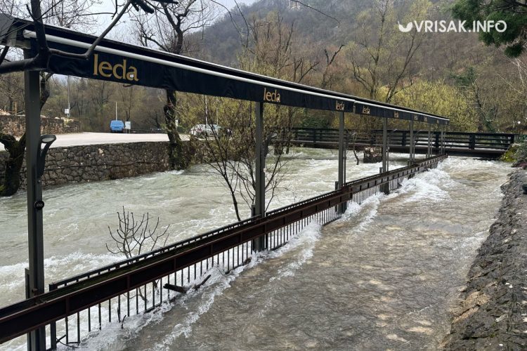 Široki Brijeg: Evo kako izgleda nabujala Lištica nakon obilne kiše