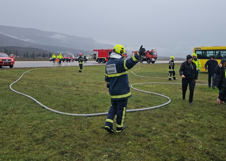 U Zračnoj luci Mostar provedena vježba za izvanredne situacije