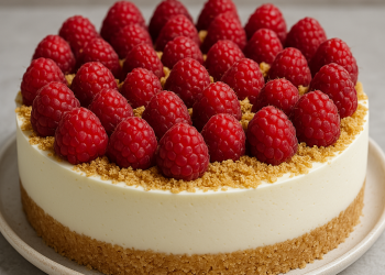 Hladni cheesecake s malinama ili jagodama bez pečenja