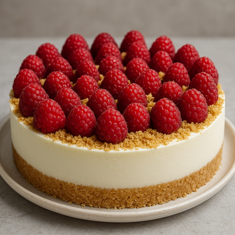 Hladni cheesecake s malinama ili jagodama bez pečenja