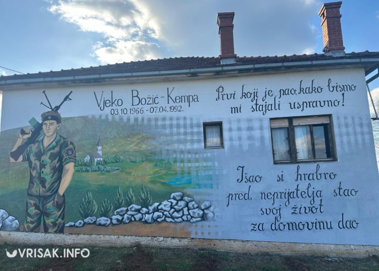Vjeko Božić Kempa – prvi poginuli hrvatski vojnik na mostarskom ratištu dobio mural