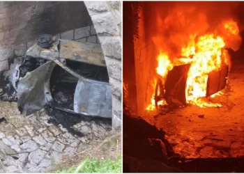 Makarska: Vozilo sletjelo s ceste i zapalilo se dok je vozač bio u njemu