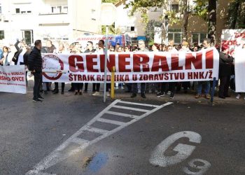 Zdravstveni radnici danas prosvjeduju ispred zgrade Vlade HNŽ