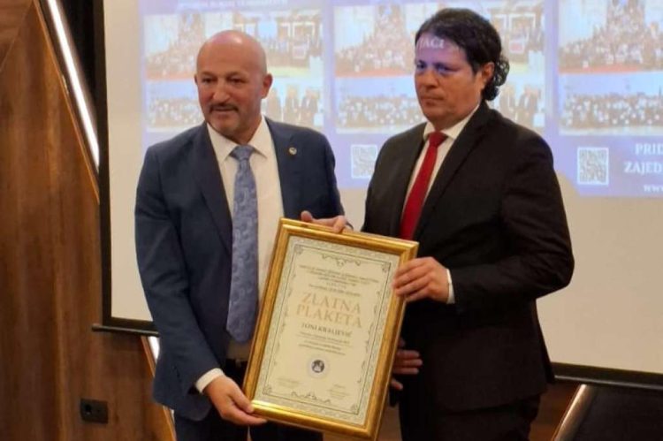 Zlatna plaketa za Kraljevića: “Federacija nikad nije imala ovakvog ministra financija”
