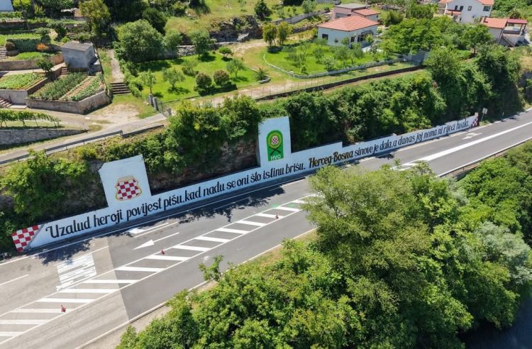 Čapljina: Obnovljen najveći grafit u čast Herceg-Bosne