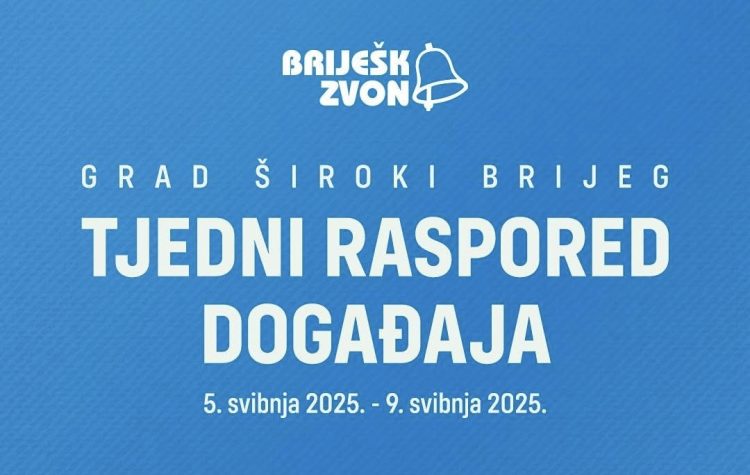 Široki Brijeg: Pogledajte tjedni raspored događaja u sklopu “Brijeških zvona”