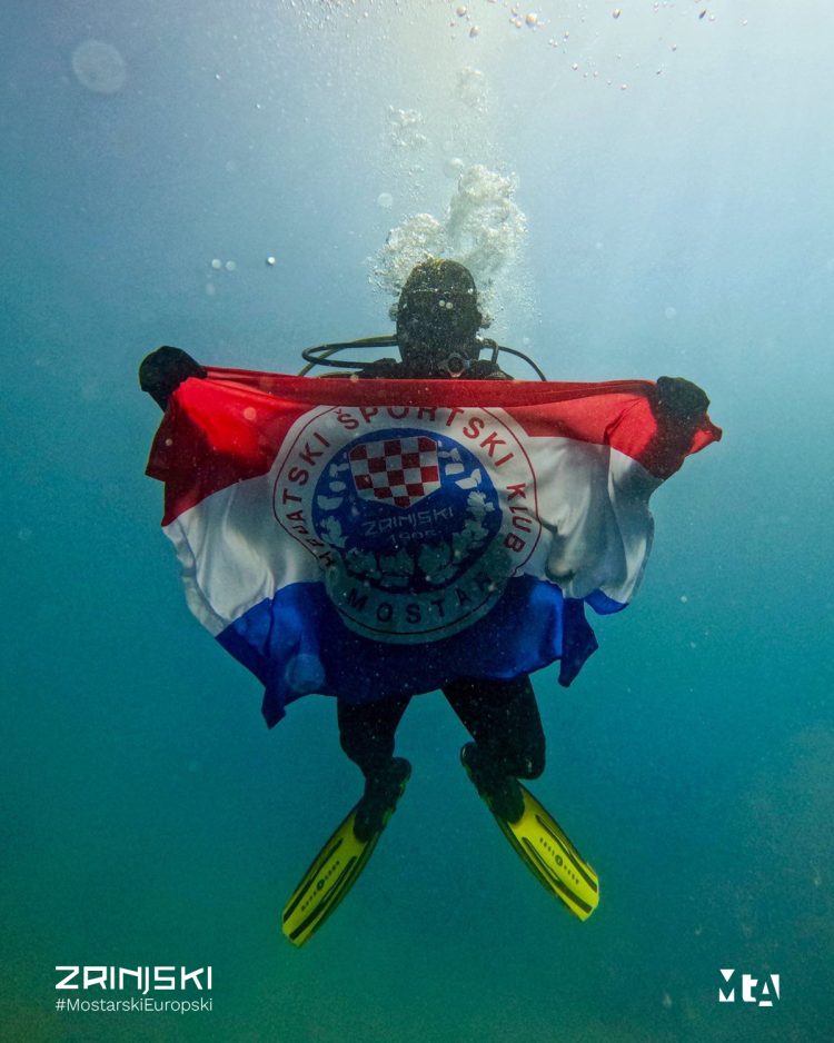Zrinjski Mostar spektakularnom fotografijom dobio podršku iz morskih dubina