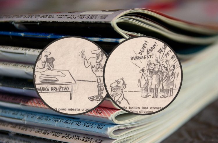 Sportske i društvene karikature Marka Knezovića Ćope iz 1976. godine