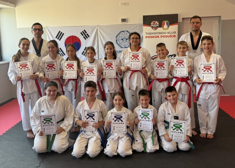23 člana Taekwondo kluba “Poskok” iz Posušja uspješno položili za viši pojas