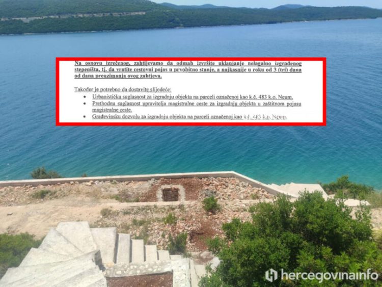 Lijanoviću naređeno hitno uklanjanje ilegalne gradnje u Neumu