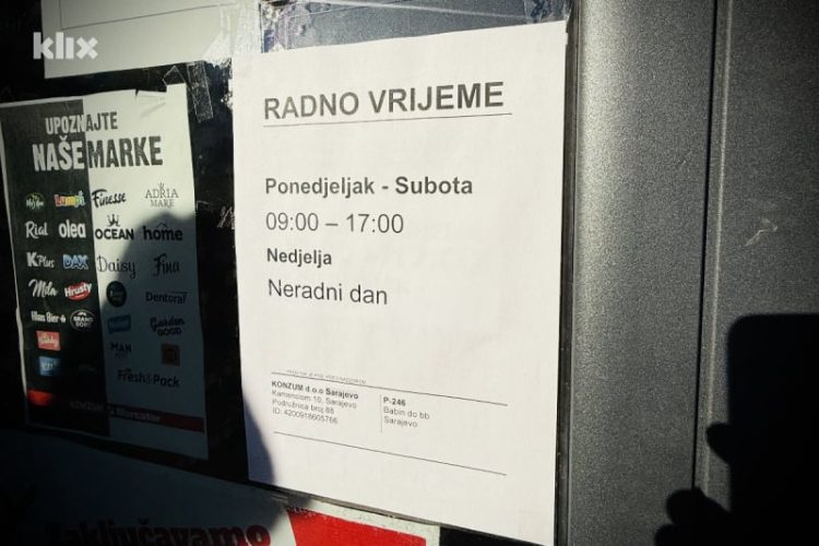 Novost u FBiH: Nedjeljom bi mogli raditi članovi obitelji vlasnika malih trgovina?