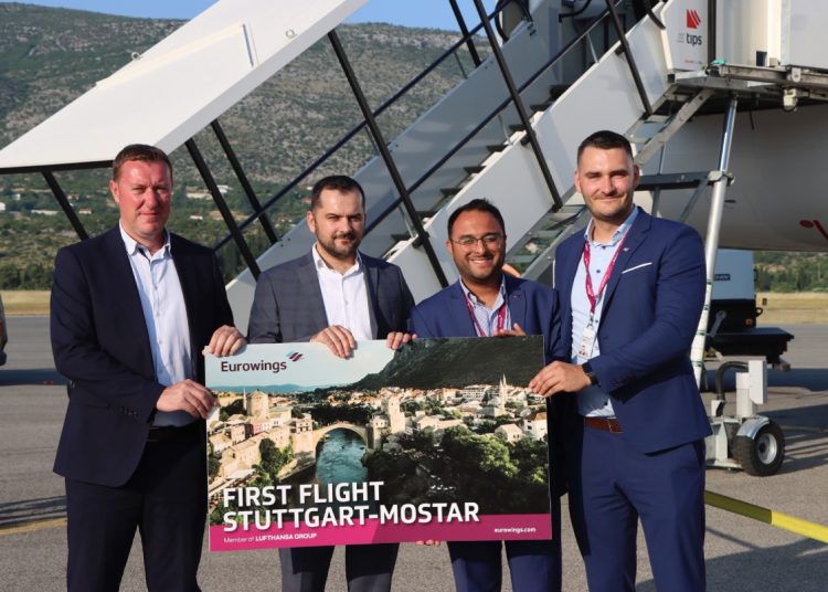 U Mostar sletio prvi zrakoplov iz Stuttgarta