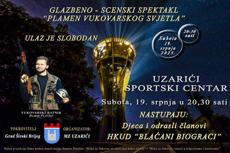 Glazbeno-scenski spektakl “Plamen vukovarskog svjetla” stiže u Uzariće