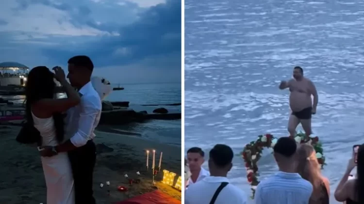 Pogledajte hit prosidbu s plaže u Hrvatskoj: Neočekivani gost pokvario plan ili uljepšao trenutak?