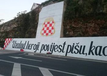 JP Ceste FBiH zatražilo uklanjanje grafita Herceg-Bosni kod Čapljine