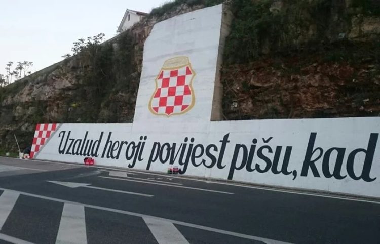 JP Ceste FBiH zatražilo uklanjanje grafita Herceg-Bosni kod Čapljine