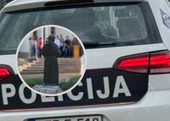 Ljubuški: Otuđen brončani kip sv. Leopolda Mandića iz dvorišta crkve
