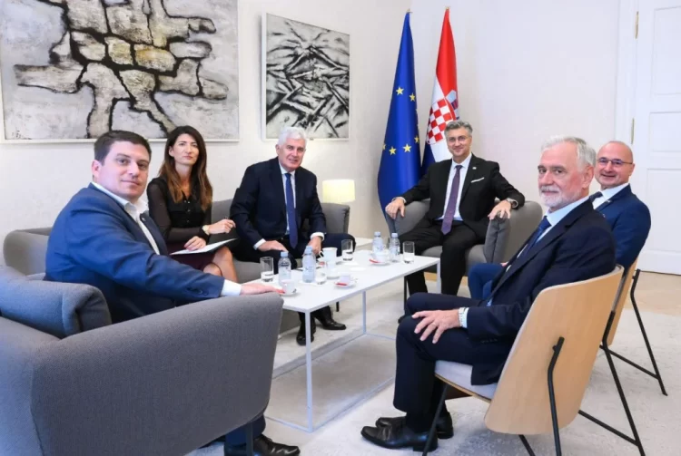 Plenković primio Čovića: Potpora BiH europskom putu i strateškim projektima